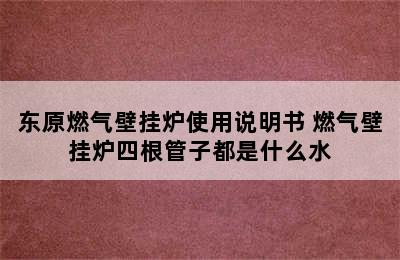 东原燃气壁挂炉使用说明书 燃气壁挂炉四根管子都是什么水